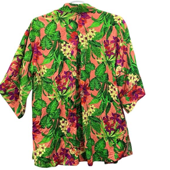 Panama Jack Trppical Boho Open Front Kimono Shirt Women’s Sz. Small - Picture 6 of 13